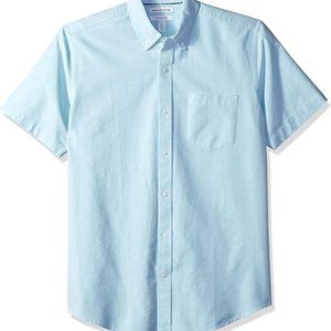 NEW Men's Regular-Fit Short-Sleeve Pocket Oxford Shirt
